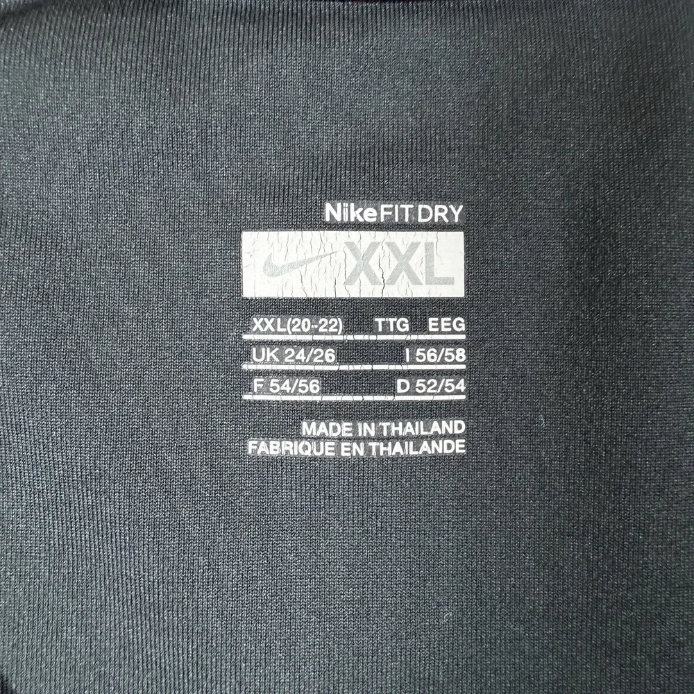 Nike Shirt Women's XXL Black Fit Dry Long Sleeve V Neck Performance Stretch